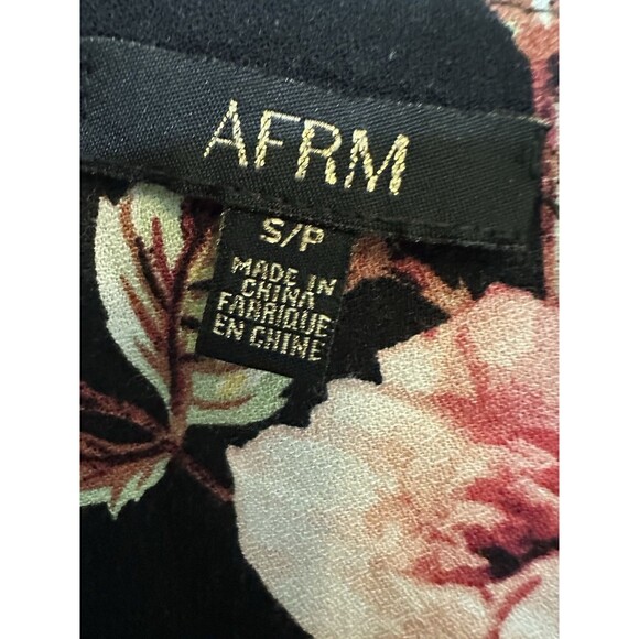 AFRM Los Angeles Long Sleeve Floral Bodysuit Small Multicolor Polyester Blend - Picture 3 of 5